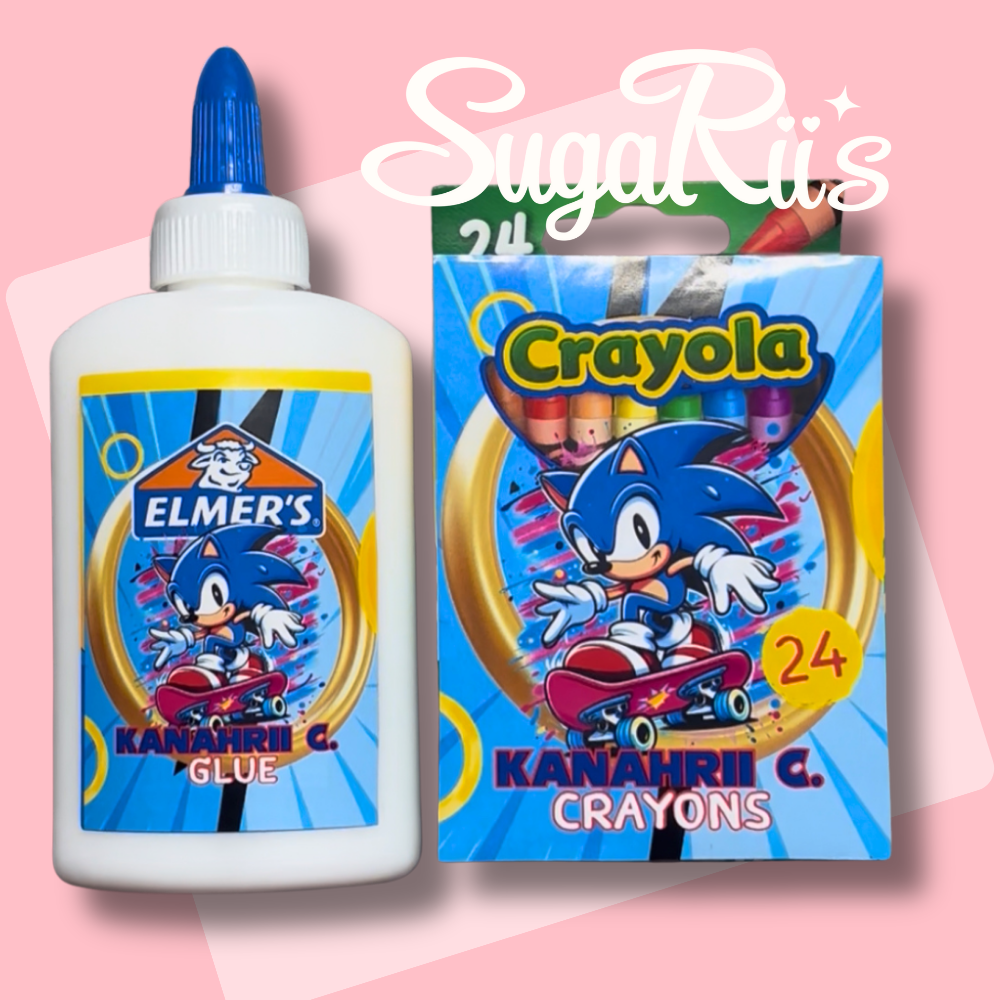 Crayon Box & Glue Template